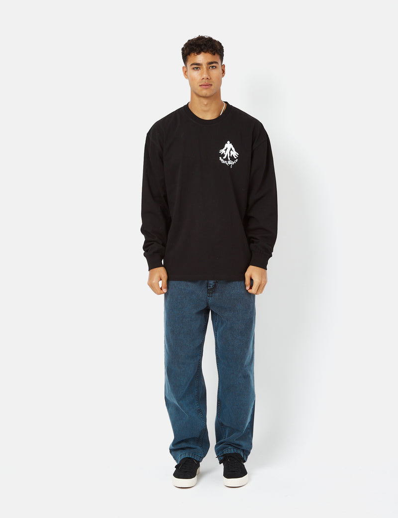 Polar Skate Co. Jungle Long Sleeve T-Shirt - Black