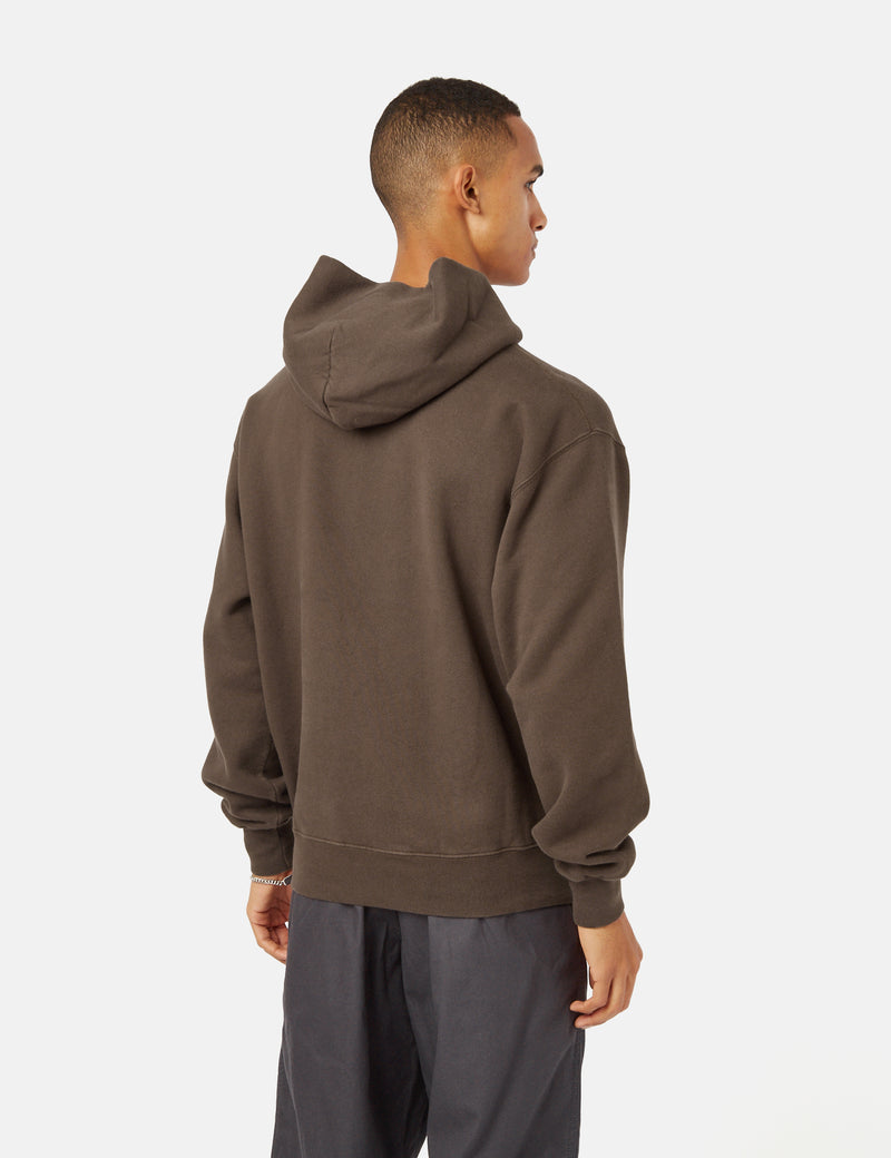 Polar Skate Co. Patch Hooded Sweatshirt - Chocolate Brown