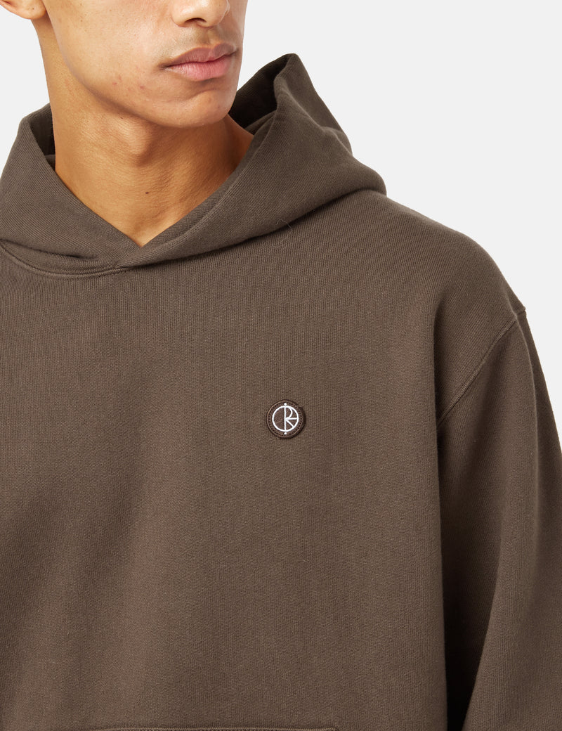 Polar Skate Co. Patch Hooded Sweatshirt - Chocolate Brown