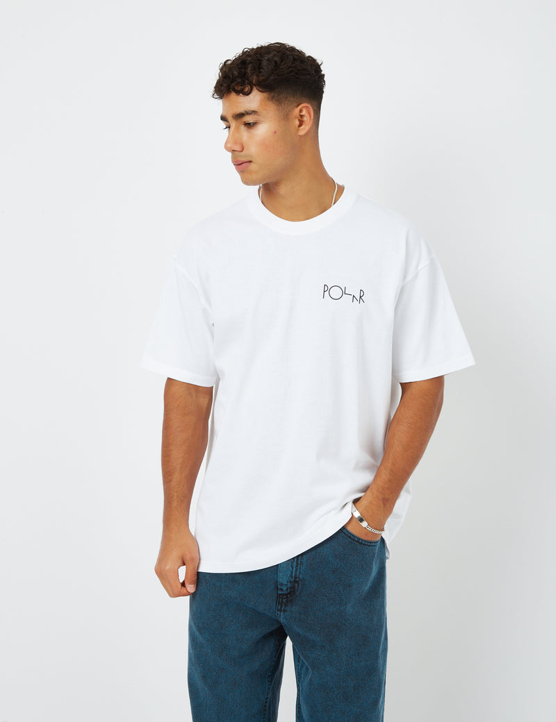 Polar Skate Co. Slottsparken Fill Logo T-Shirt - White