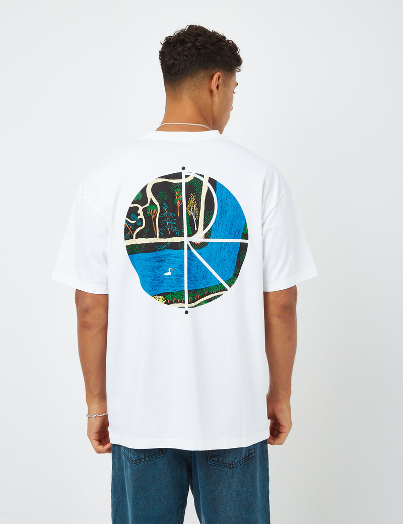 Polar Skate Co. Slottsparken Fill Logo T-Shirt - White