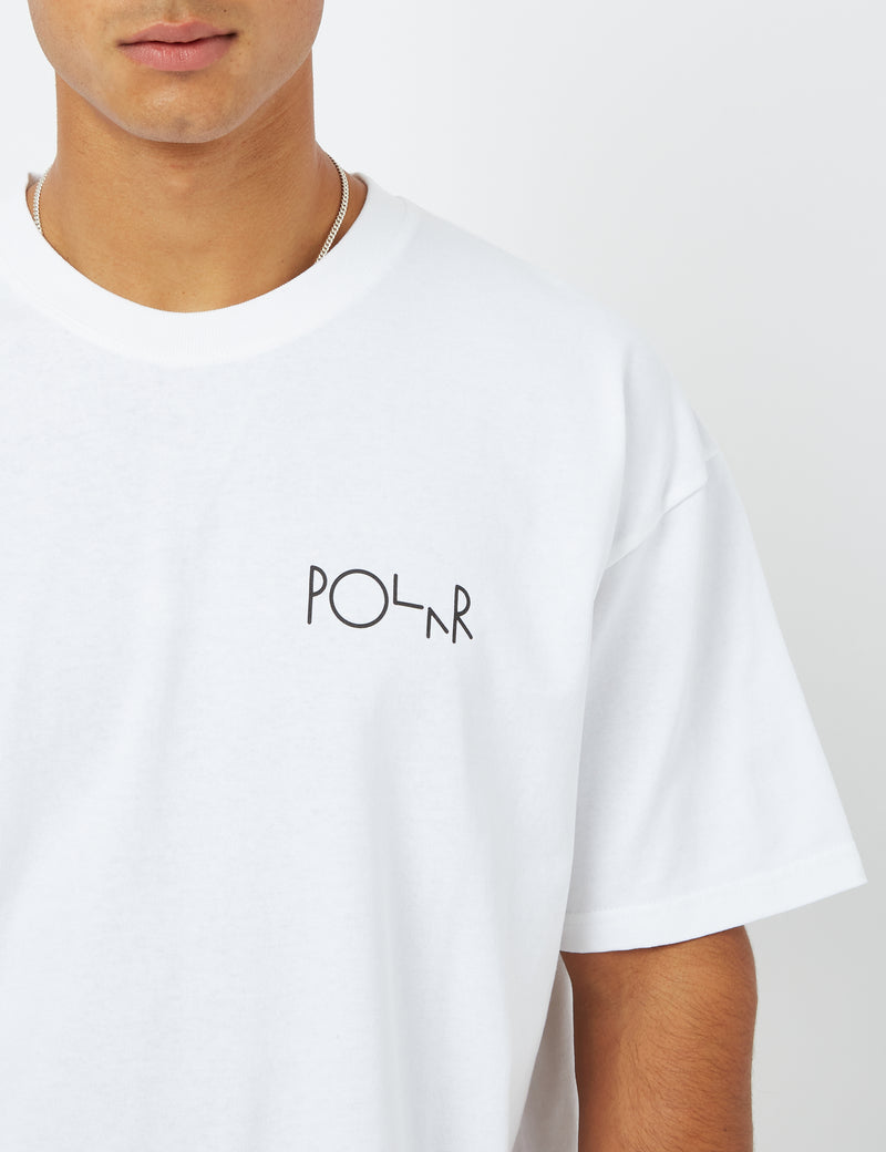Polar Skate Co. Slottsparken Fill Logo T-Shirt - White