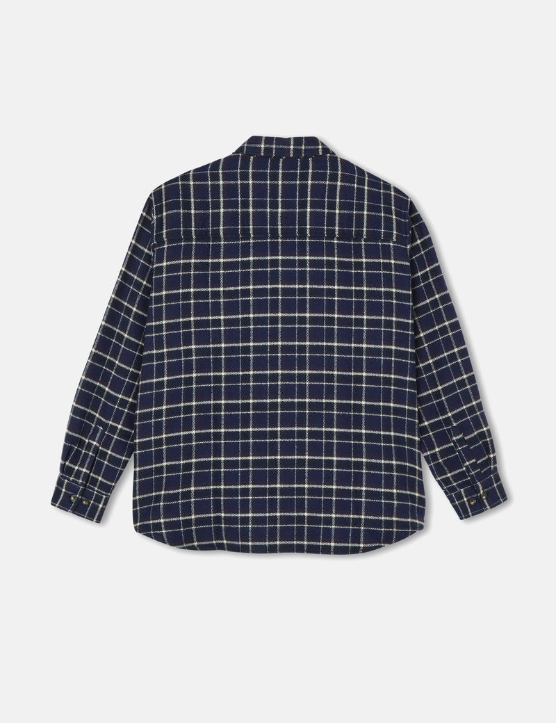 Polar Skate Co. Flannel Shirt - Rich Navy Blue