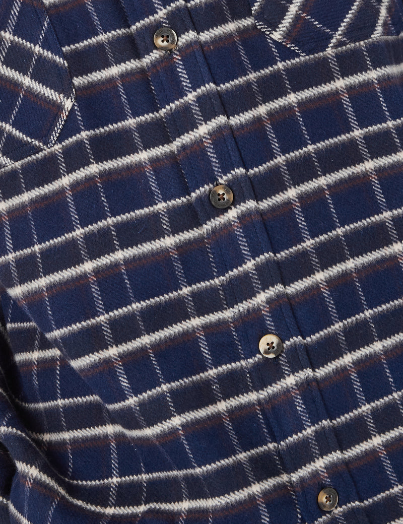 Polar Skate Co. Flannel Shirt - Rich Navy Blue