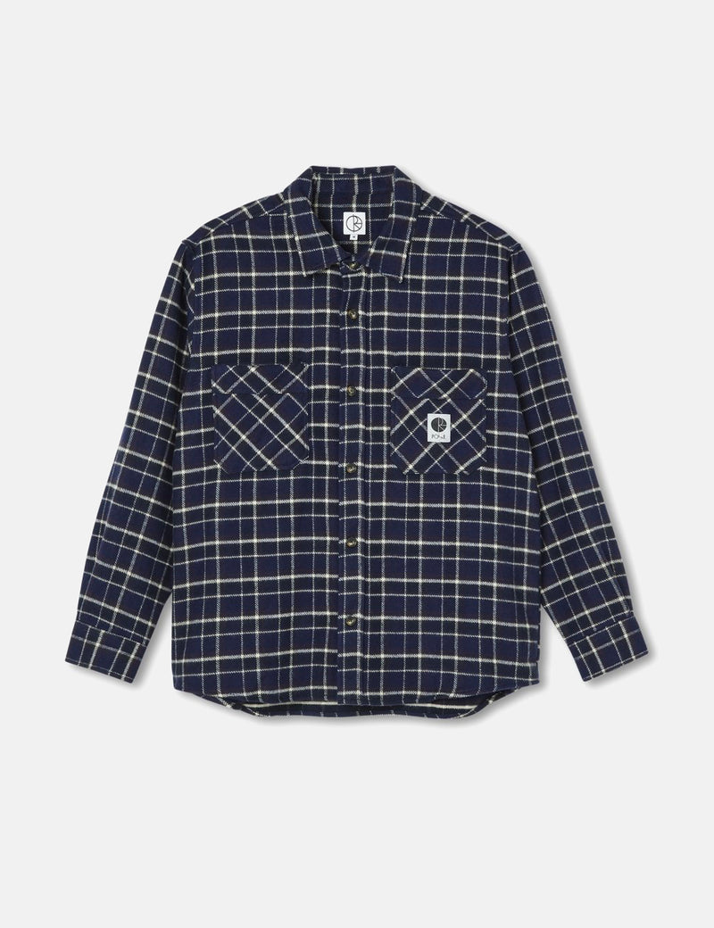 Polar Skate Co. Flannel Shirt - Rich Navy Blue