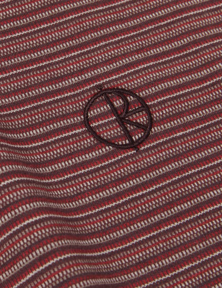 Polar Skate Co. Dizzy Stripe T-Shirt - Bordeaux Red