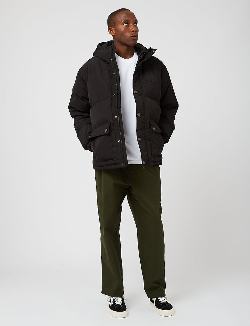 Polar Skate Co. Hood Puffer Jacket - Black