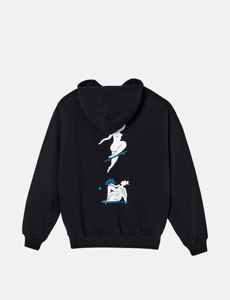 PolarSkateCo.ノーコンプライアンスフォーエバーフード付きスウェットシャツ-ブラック