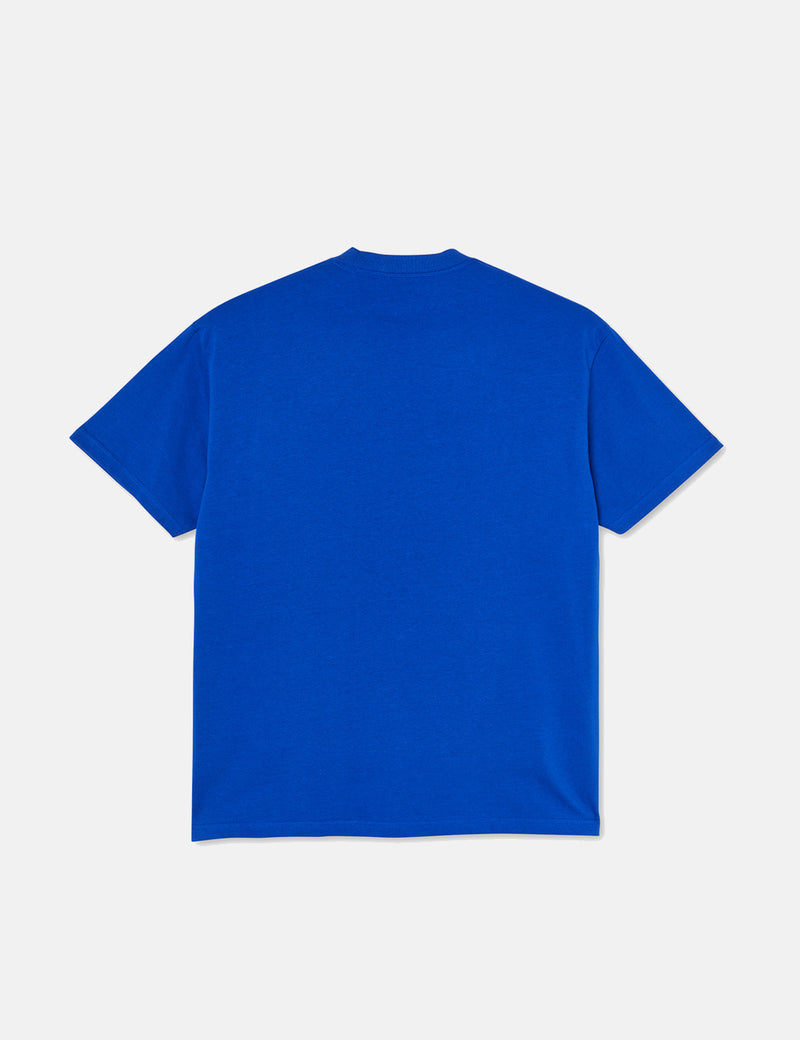 PolarSkateCo.スパイラルポケットTシャツ-ロイヤルブルー