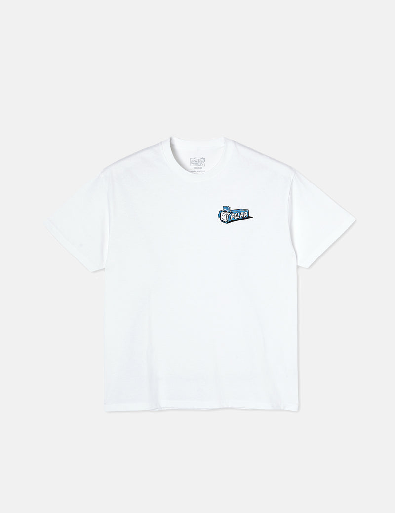 PolarSkateCo.バブルガムTシャツ-ホワイト