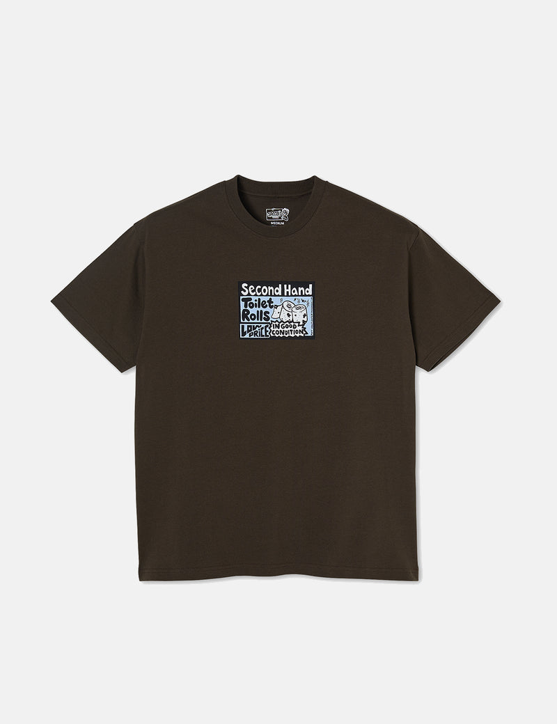 PolarSkateCo.クラシファイドTシャツ-ブラウン