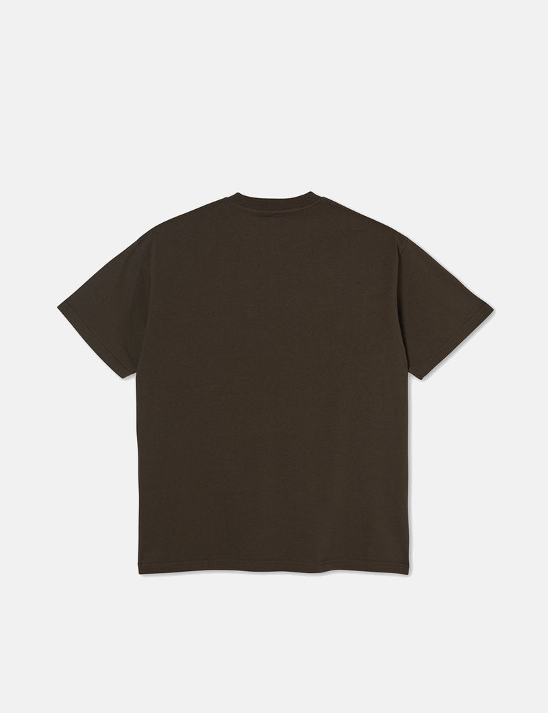 PolarSkateCo.クラシファイドTシャツ-ブラウン