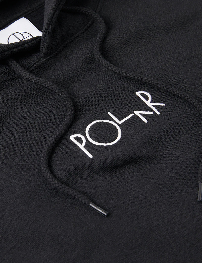 Polar SkateCo。デフォルトのフード付きスウェットシャツ-ブラック