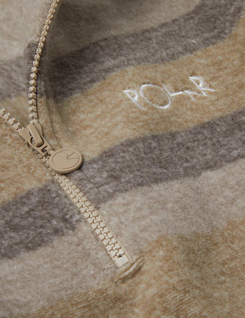 Polar Skate Co. Multistripe Fleece Pullover - Light Brown