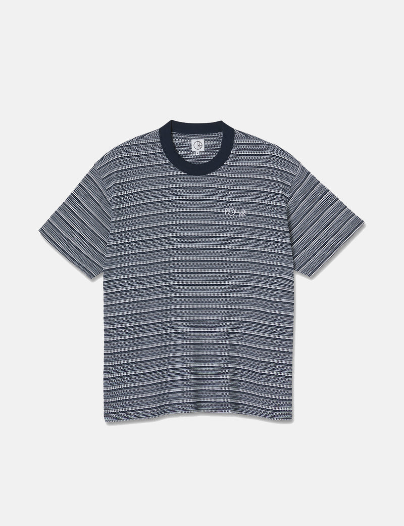 Polar Skate Co. Terry Stripe T-Shirt – Marineblau