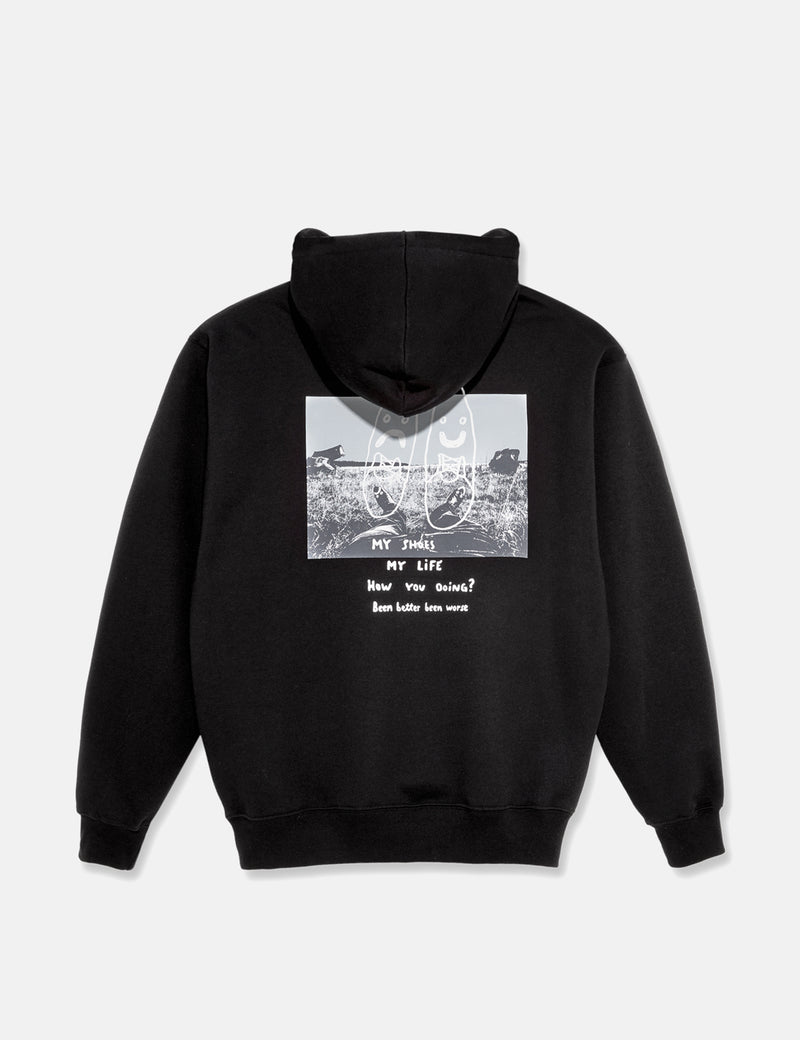 Polar Skate Co. Struggle Hooded Sweatshirt  - Black