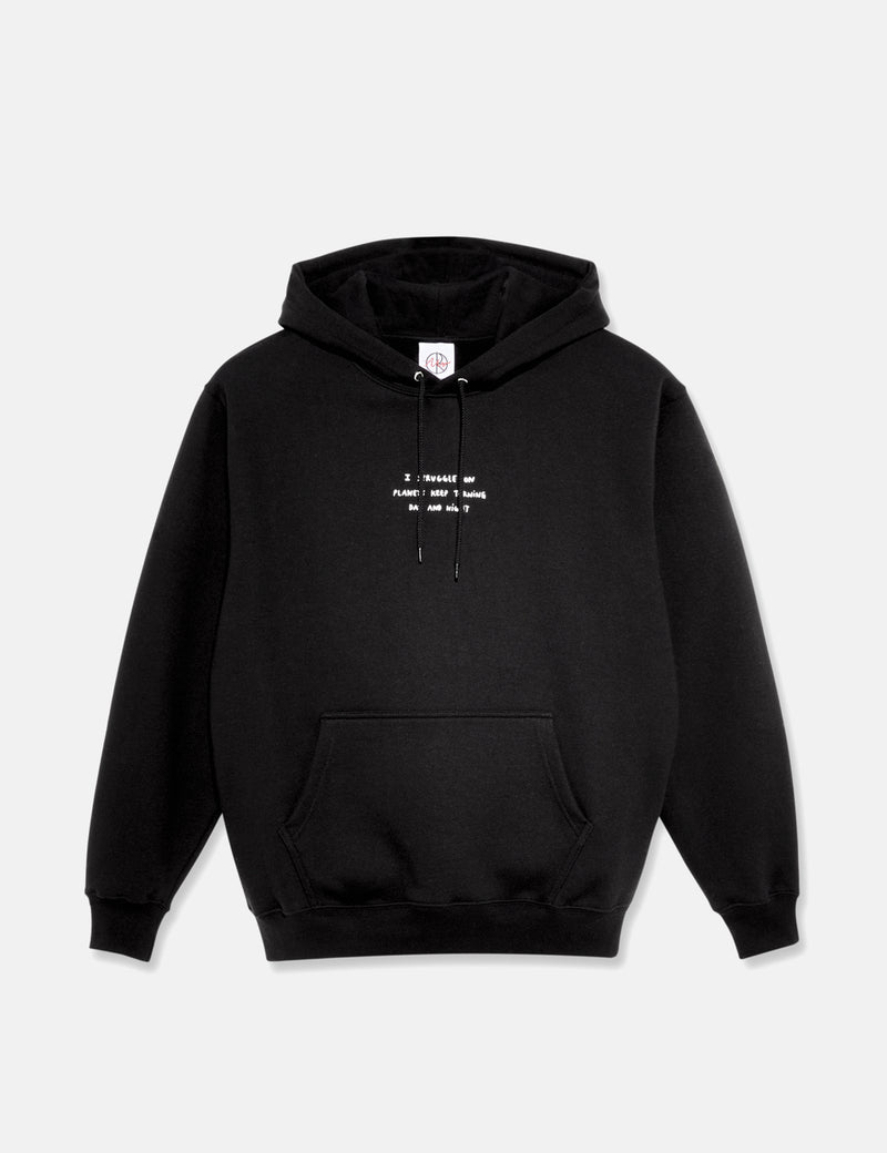 Polar Skate Co. Struggle Hooded Sweatshirt  - Black
