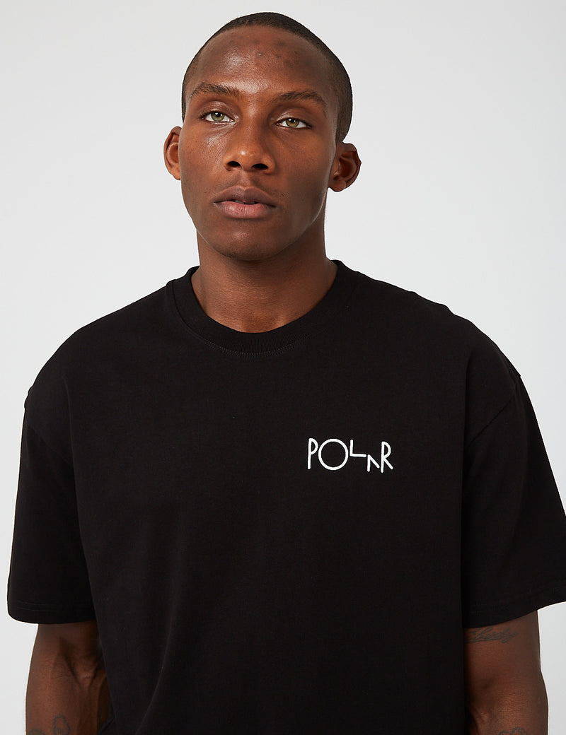 Polar Skate Co. Stroke 로고 티셔츠 - 블랙