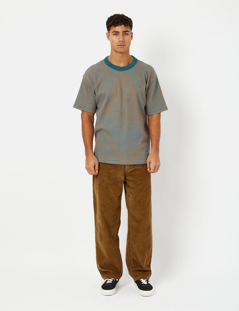 Polar Skate Co. Stripe Shin T-Shirt - Teal