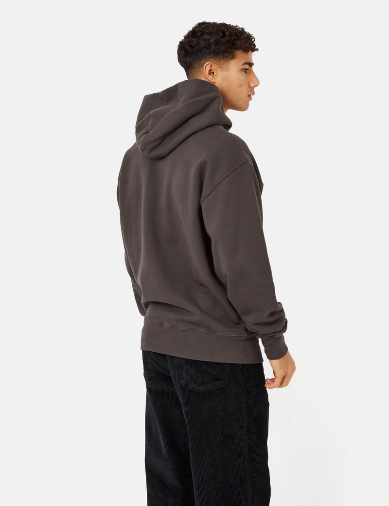 Polar Skate Co. Patch Hooded Sweatshirt - Dirty Black