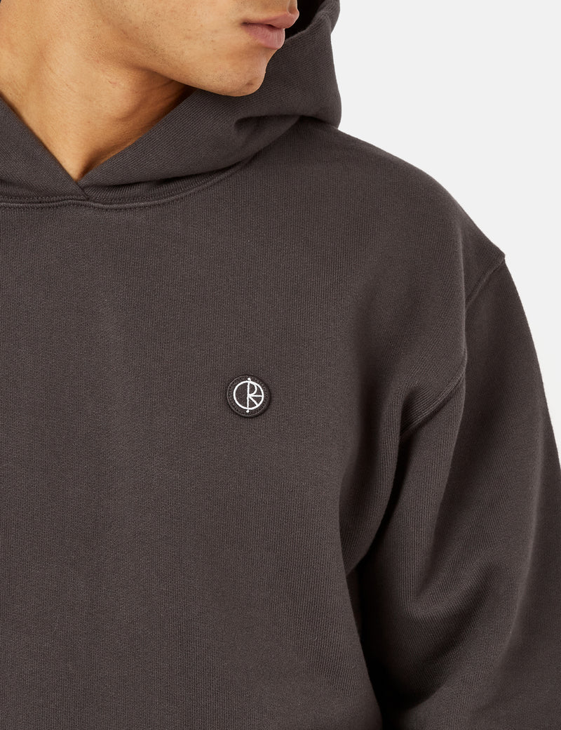 Polar Skate Co. Patch Hooded Sweatshirt - Dirty Black