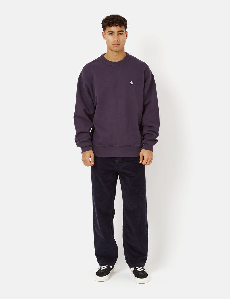Polar Skate Co. Patch Crewneck Sweatshirt - Dark Violet