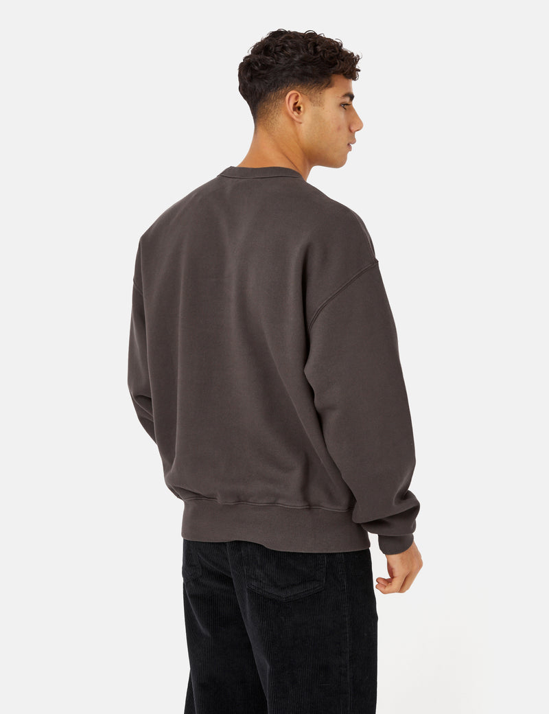 Polar Skate Co. Patch Crewneck Sweatshirt - Dirty Black