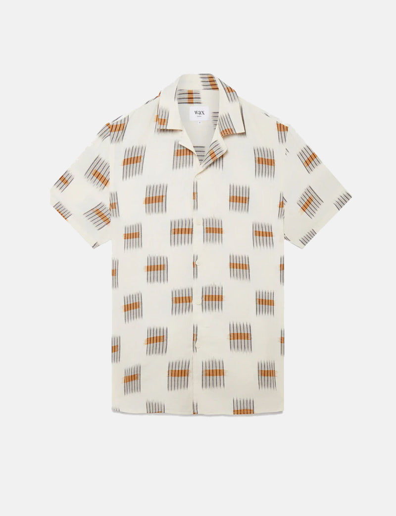 Wax London Didcot 半袖シャツ - Ikat Ecru