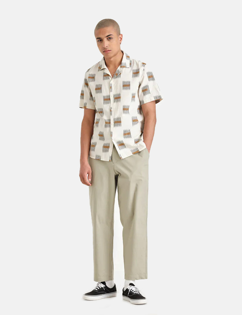 Wax London Didcot 半袖シャツ - Ikat Ecru