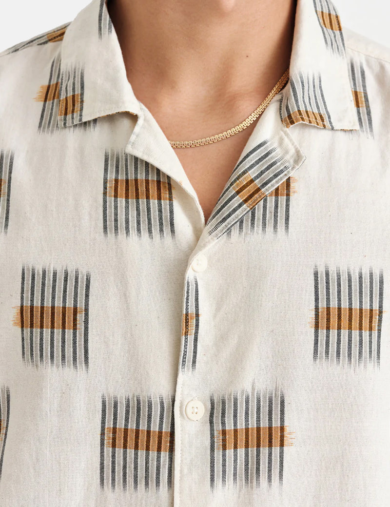 Wax London Didcot 半袖シャツ - Ikat Ecru