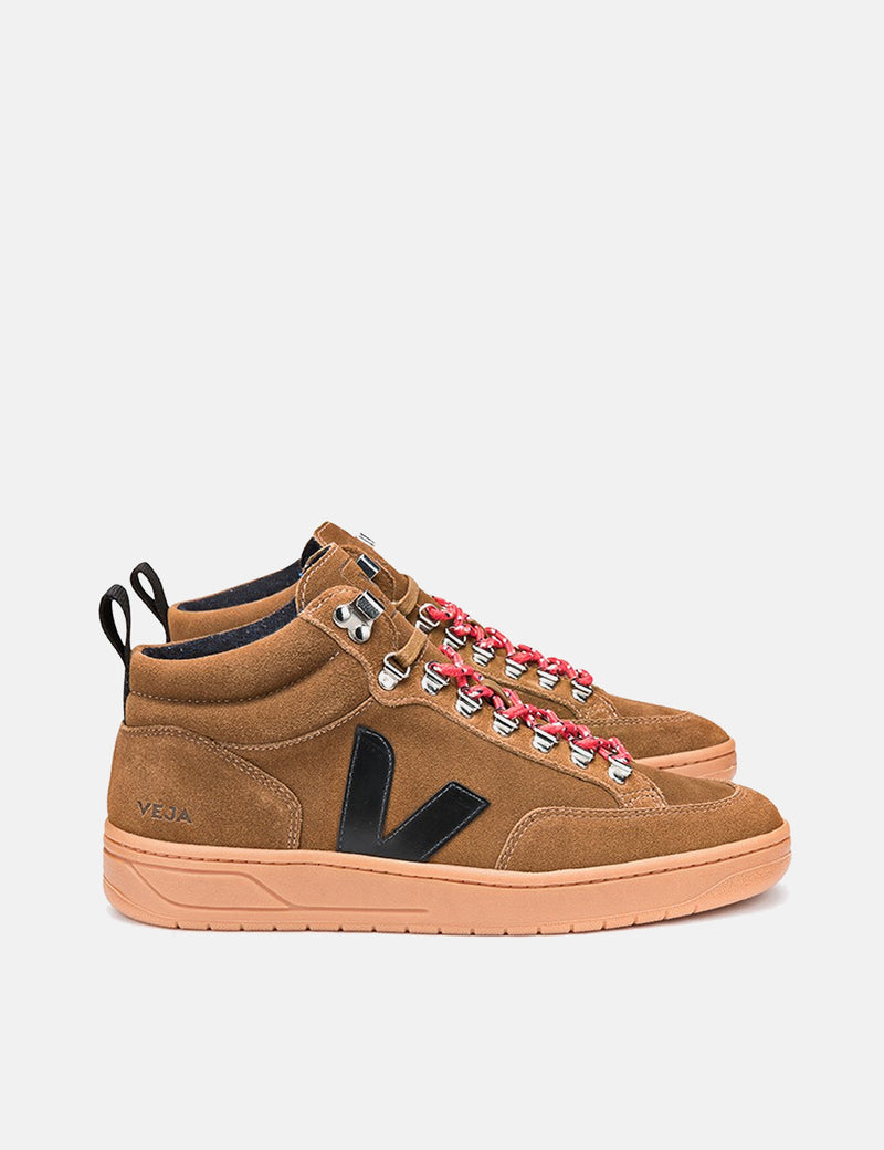 Veja Roraima Suede Trainers - Brown/Black/Natural