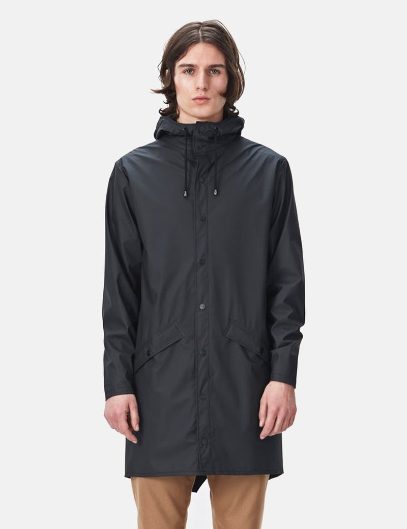 RainsLongジャケット-ブラック