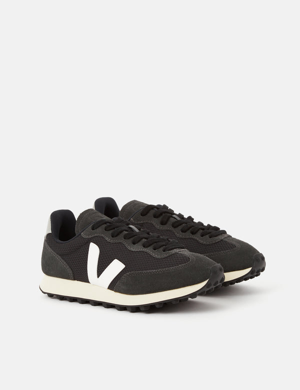 Women's Veja Rio Branco Alveomesh Trainers - Black/White/Oxford Grey