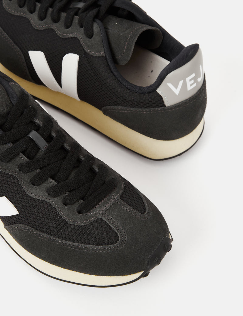 Women's Veja Rio Branco Alveomesh Trainers - Black/White/Oxford Grey