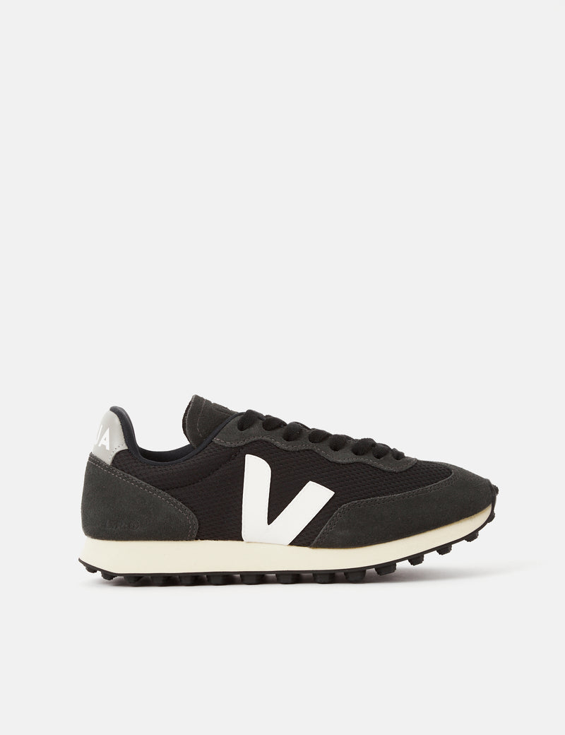 Women's Veja Rio Branco Alveomesh Trainers - Black/White/Oxford Grey