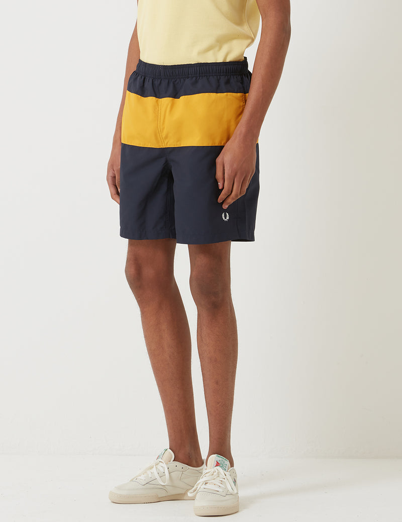 Fred Perry Panelled Swim Short - Navy