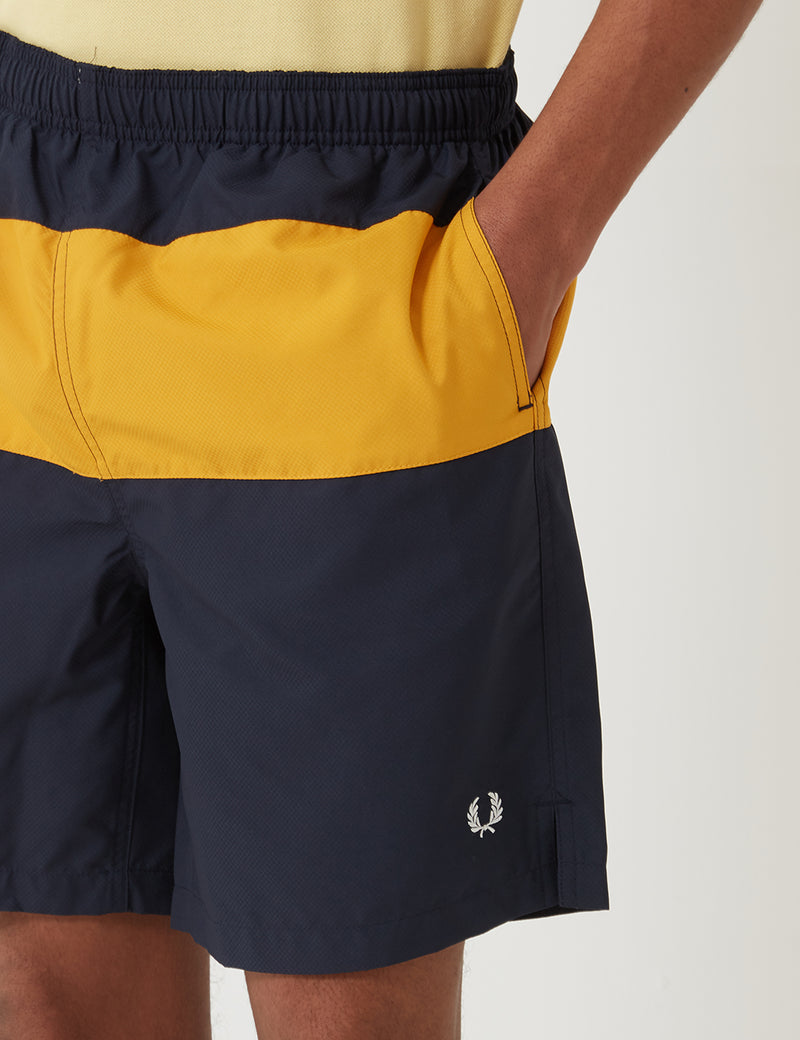 Fred Perry Panelled Swim Short - Navy