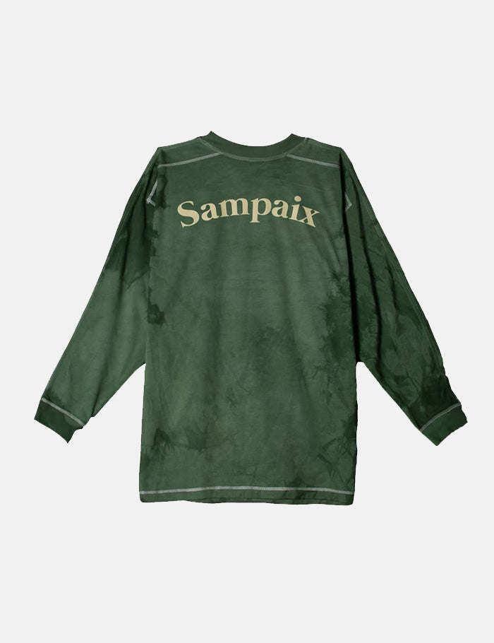Sampaix 클래식 롱 슬리브 티셔츠-스태틱 그린
