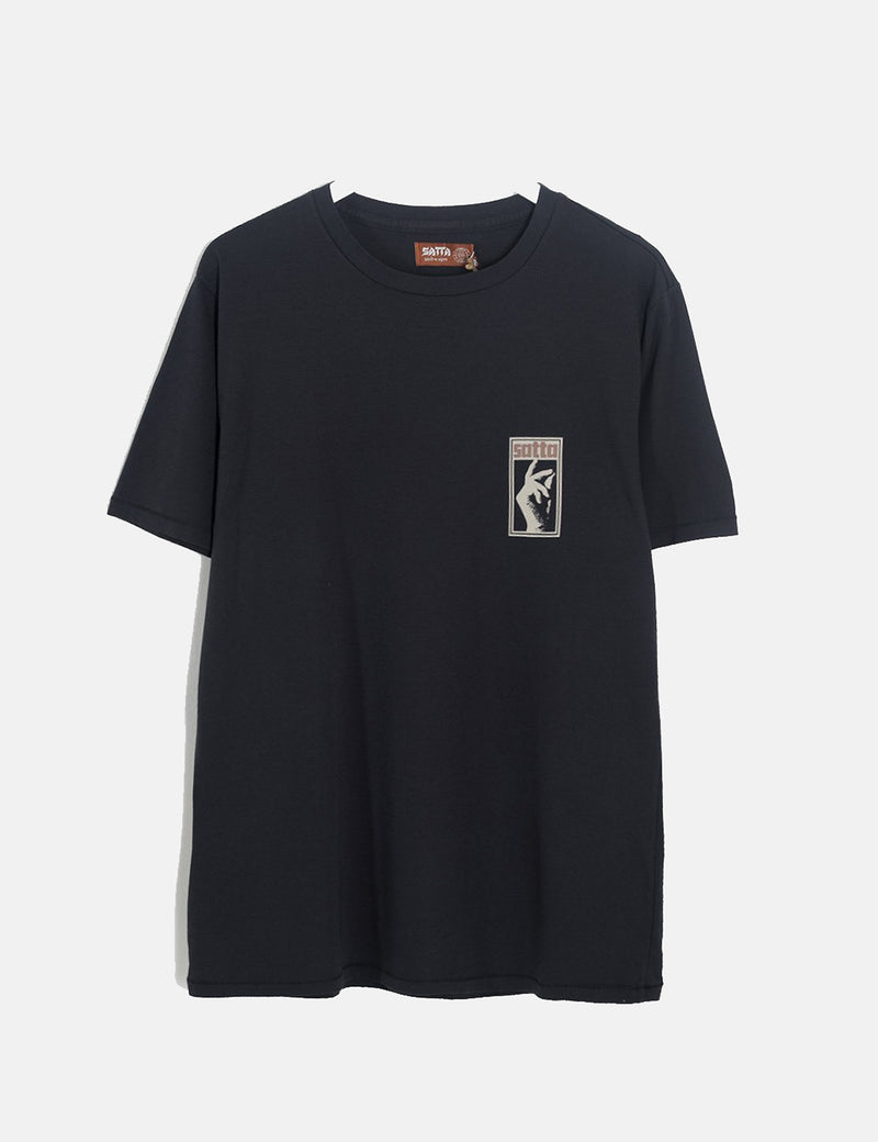T-Shirt Satta Stax - Noir Délavé