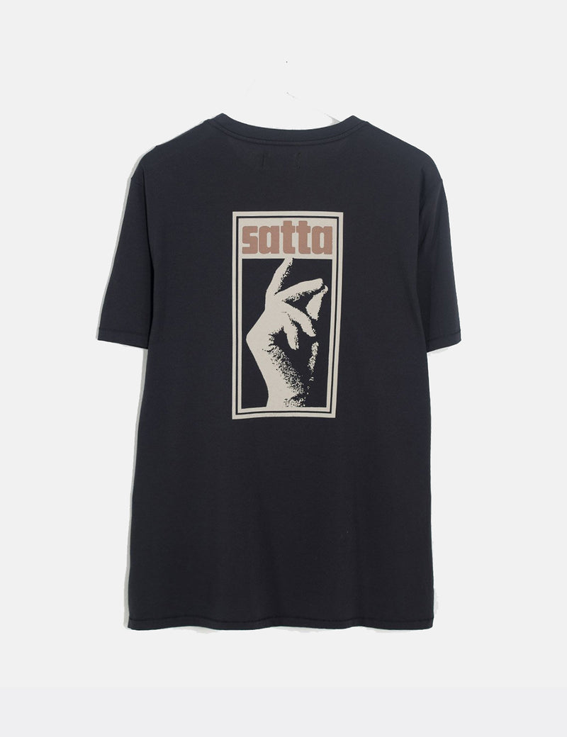 Satta Stax T-Shirt - Washed Black