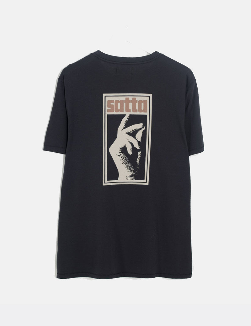 T-Shirt Satta Stax - Noir Délavé