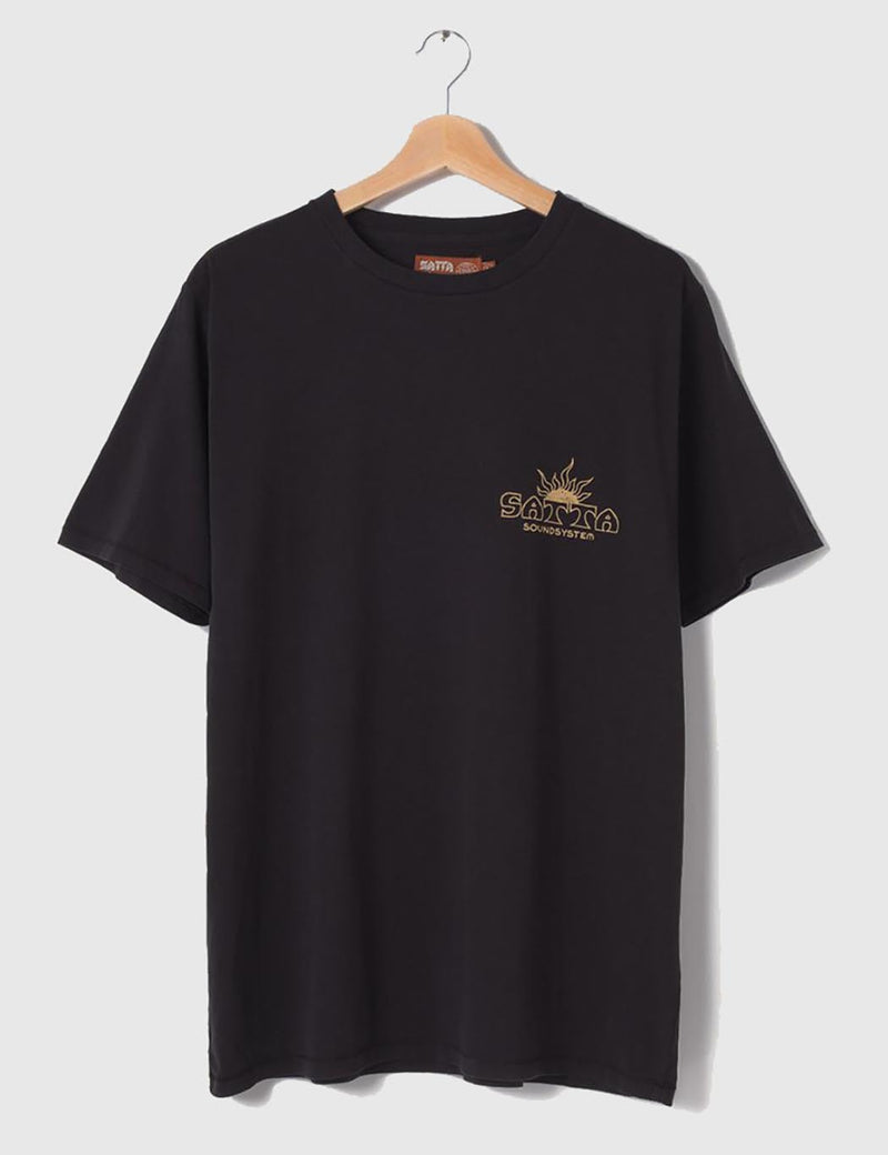 Satta Solar Soundsystem T-Shirt - Washed Black