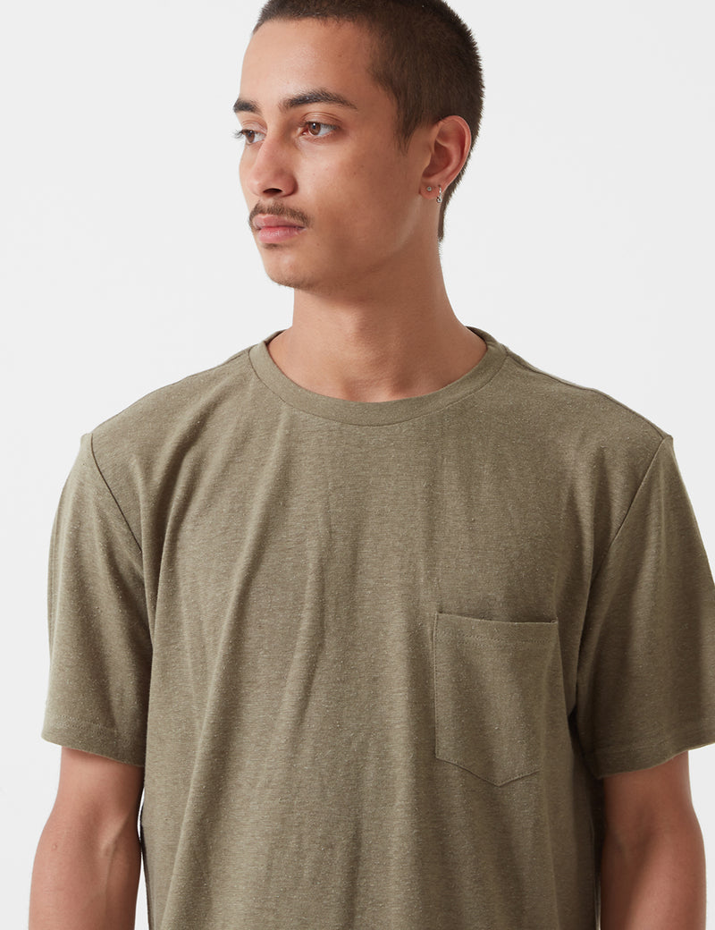 T-Shirt à Poche Satta Hemp - Seafoam Green