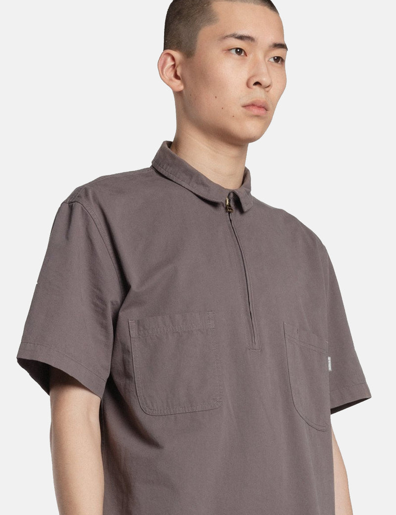 Satta 3RD Zip Shirt - Slate Grey
