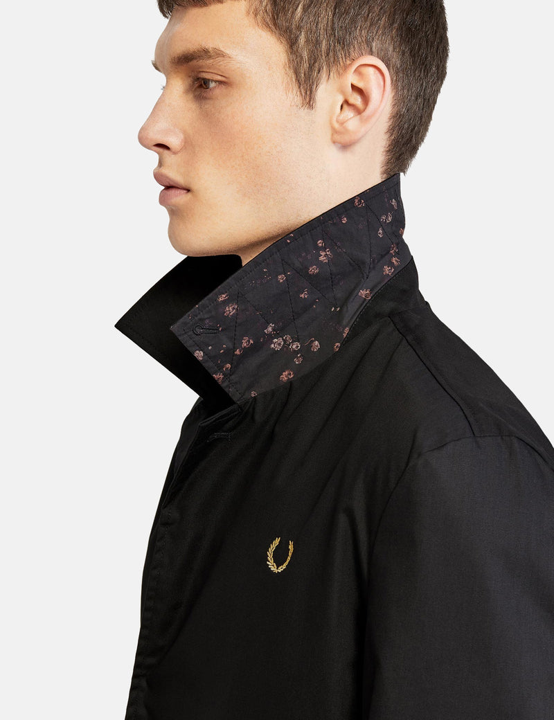 Fred Perry x Miles Kane Liberty Print Trim Mac - Black
