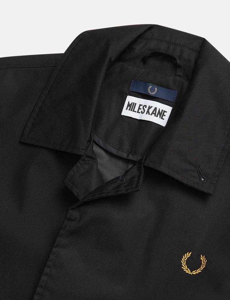 Fred Perry x Miles Kane Liberty Print Trim Mac - Black