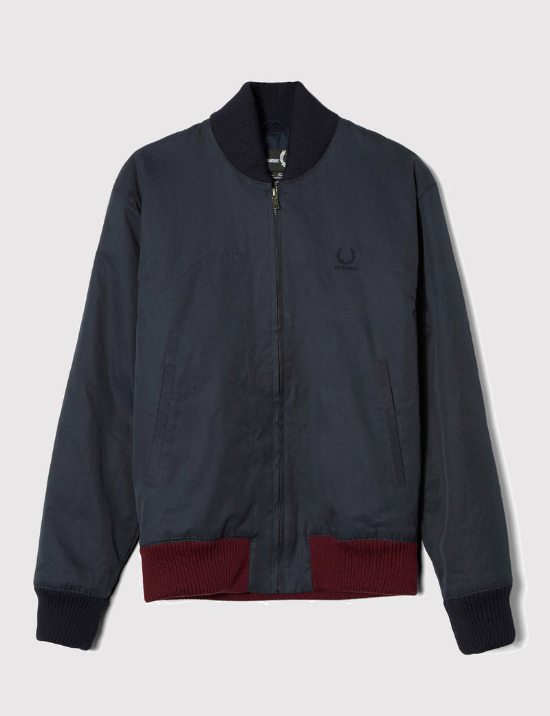 Fred Perry x Raf Simons Padded Bomber Jacket - Dark Airforce