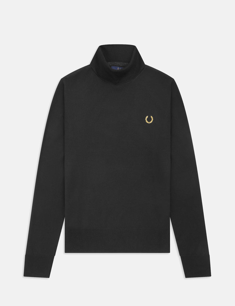 Fred Perry x Miles Kane Rollneck Jumper - Black