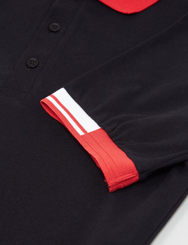 Chemise Fred Perry x Raf Simons Tipped Cuff Pique - Black
