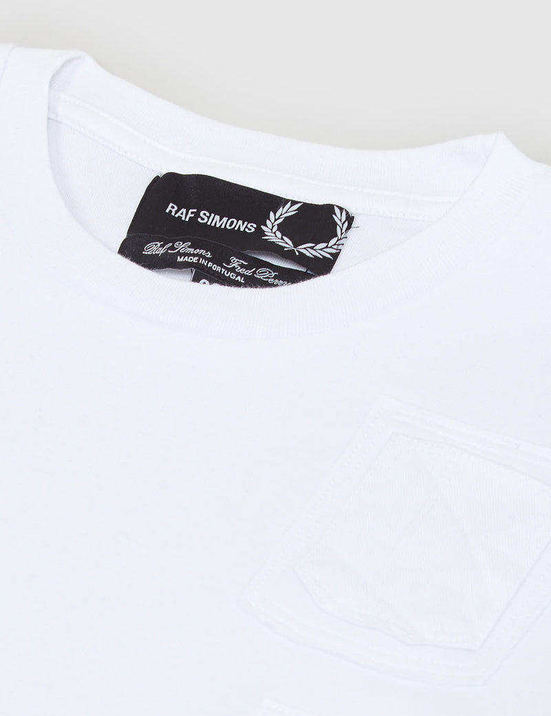 Fred Perry x Raf Simons Denim Pocket T-Shirt - White